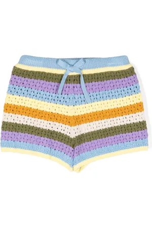 ZIMMERMANN Halcyon striped knit shorts