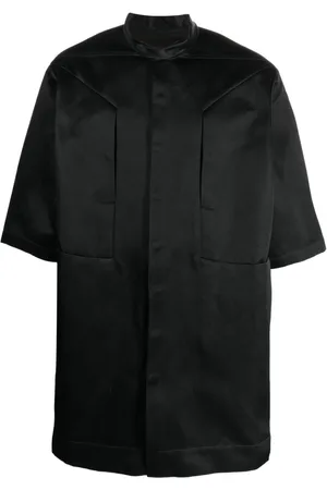 Rick Owens Band-collar satin shirt