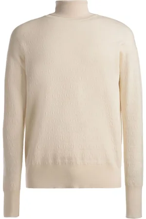 Bally Monogram-jacquard roll-neck jumper