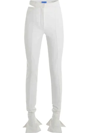 MUGLER Bonded cut-out flared trousers