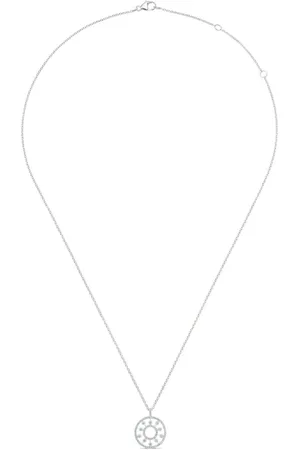 De Beers 18kt gold Dewdrop diamond medallion necklace