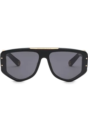 Philipp Plein Rectangular logo-plaque sunglasses