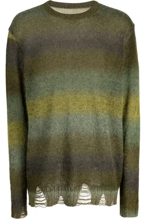 SONG FOR THE MUTE Striped crew-neck jumper