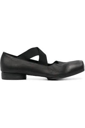 UMA WANG 23mm square-toe leather ballerina shoes