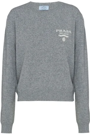Prada Intarsia-logo cashmere jumper