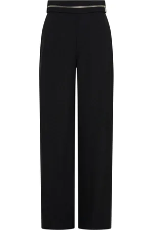 DION LEE Zipped wool straight-leg trousers