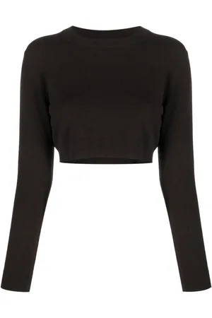 Patou Logo-embroidered cropped jumper