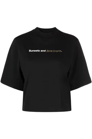 Palm Angels Sunsets-print cotton T-shirt