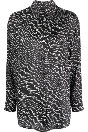 Pinko Logo-print spread-collar shirt