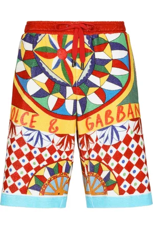 Dolce & Gabbana Carreto-print cotton bermuda shorts
