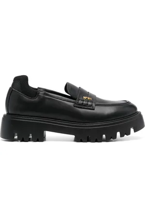 Nº21 Logo-plaque leather loafers