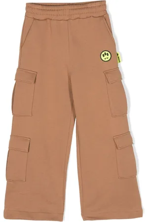BARROW Smiley-face cotton cargo trousers