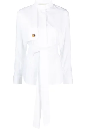 Destree Hans tied-waist cotton shirt