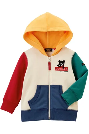 Miki House Logo-patch zip-up hoodie