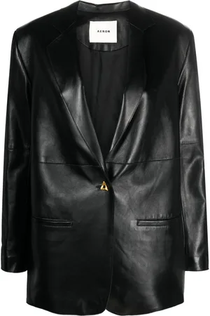 AERON Mercedes leather blazer