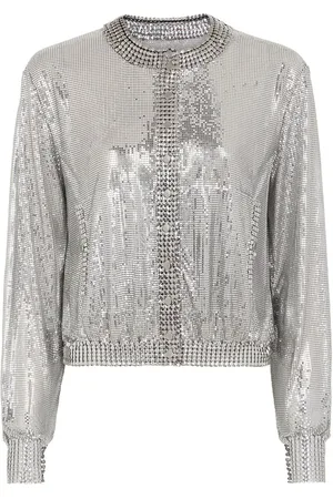 Paco rabanne Pixel chainmail-mesh bomber jacket