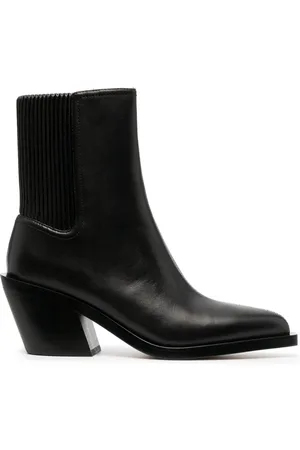 Coach 75mm pointed-toe leather ankle boots