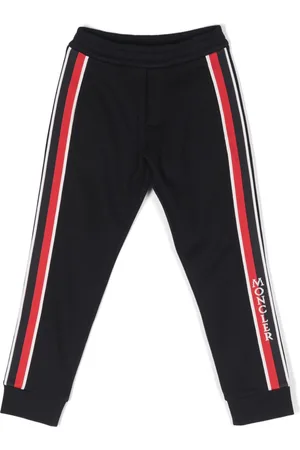 Moncler Logo-stripe cotton track pants