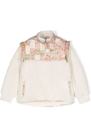 Chloé Panelled-design high-neck sweatshirt
