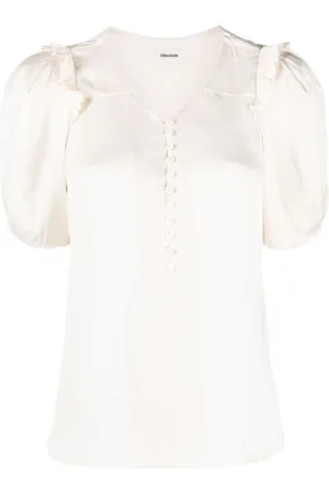 Zadig & Voltaire Puff-sleeve satin top