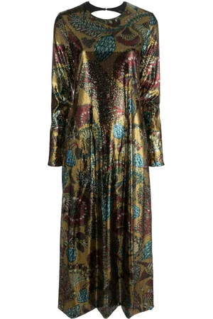 La DoubleJ Swank sequinned floral-print dress