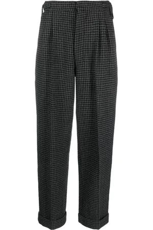 Nanushka Houndstooth-pattern cropped trousers