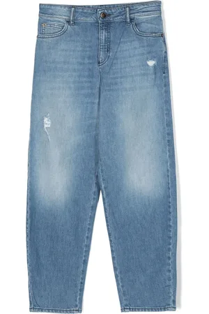 Emporio Armani Distressed-finish denim jeans