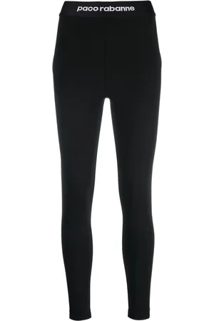 Paco rabanne Logo-waistband high-waisted leggings