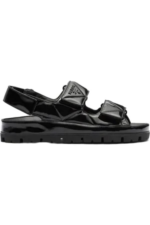 Prada Logo-lettering quilted sandals