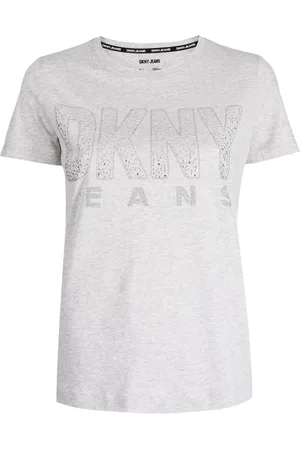 DKNY Stud-embellished logo T-shirt