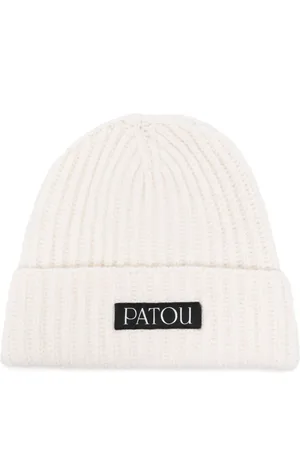 Patou Logo-patch ribbed beanie