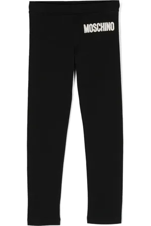 Moschino Girls Black Logo Leggings