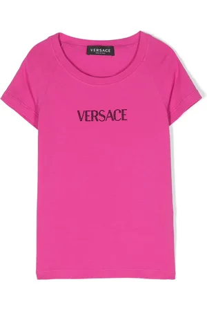 VERSACE Rhinestone-logo short-sleeve T-shirt