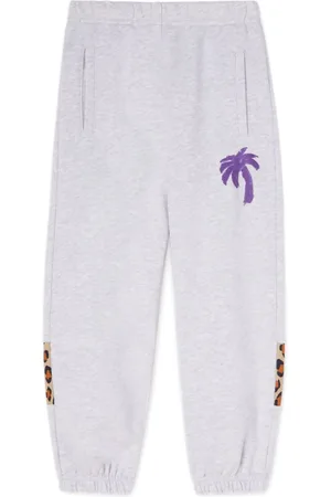 Palm Angels Animalier cotton track pants