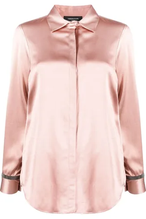 Fabiana Filippi Bead-detailing satin-finish shirt