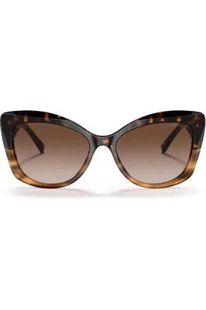 Giorgio Armani Logo-print cat-eye frame sunglasses