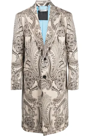 Philipp Plein Paisley-print single-breasted coat