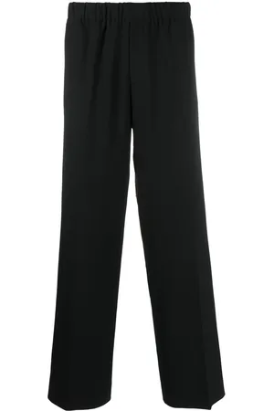Sandro Elasticated cotton wide-leg trousers