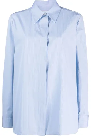 Jil Sander Concealed-fastening striped cotton shirt