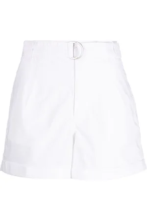 DKNY Belted cotton mini shorts