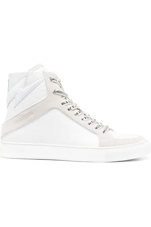 Zadig & Voltaire High Flash panelled leather sneakers