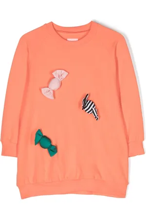 Wauw Capow by Bangbang Carla Candy Coral appliqué-detail dress