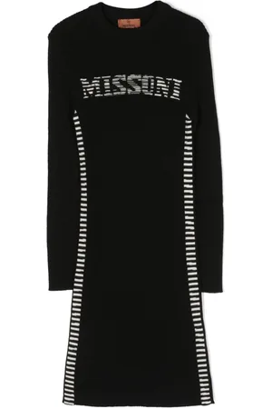 Missoni Intarsia-knit logo ribbed-knit dress