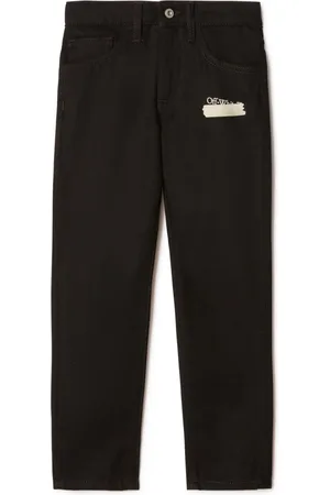 OFF-WHITE Paper Tape Diag-print jeans