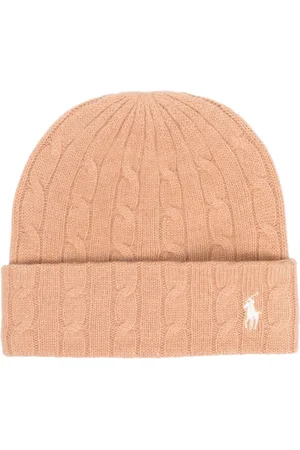 Ralph Lauren Polo Pony-embroidered cable-knit beanie
