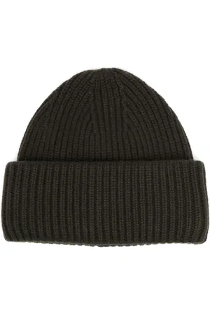 YVES SALOMON Ribbed-knit turn-up beanie