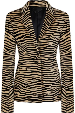 Paco rabanne Tiger-print stretch-cotton blazer