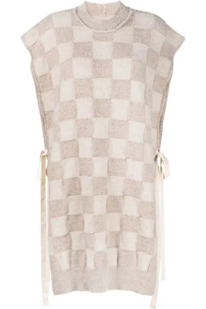 UMA WANG Checkerboard-pattern knitted vest
