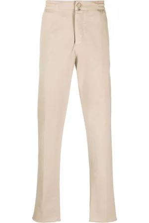 Kiton Logo-patch lyocell-blend chinos
