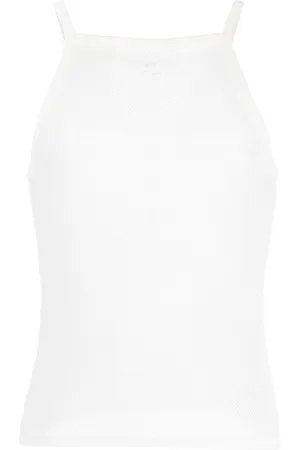 Courrèges Bumpy Contrast mesh tank top